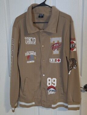 RGSTR Tokyo Graphic Coach Jacket - Tan Medium
